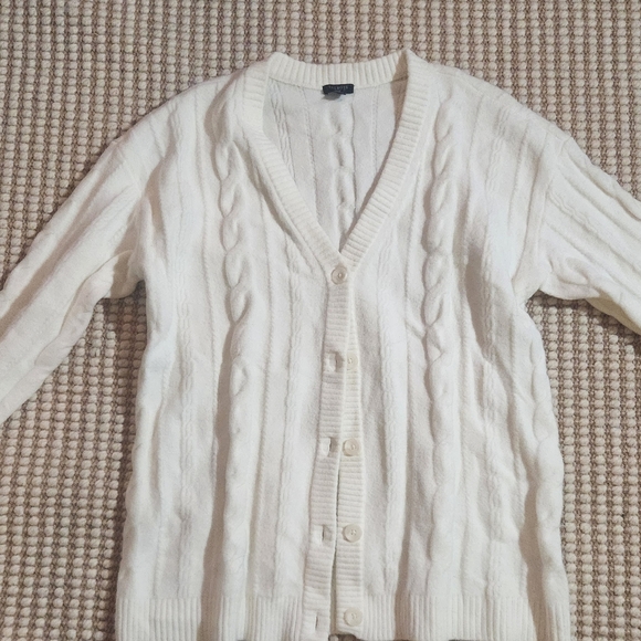 Talbots Sweaters - Talbots Ivory Cable Knit Cardigan
